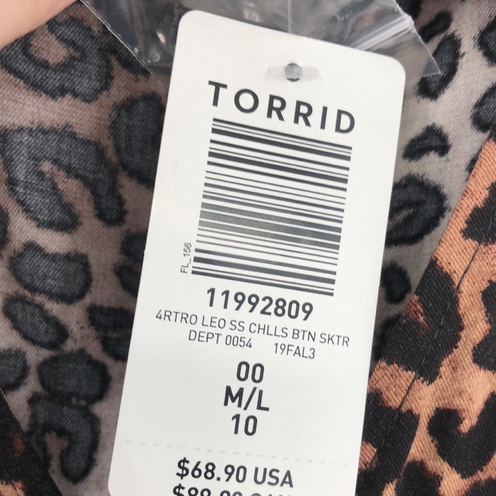 Torrid Dress Size 00 (M/L 10) Animal Print, mafia wife core - Picture 7 of 9